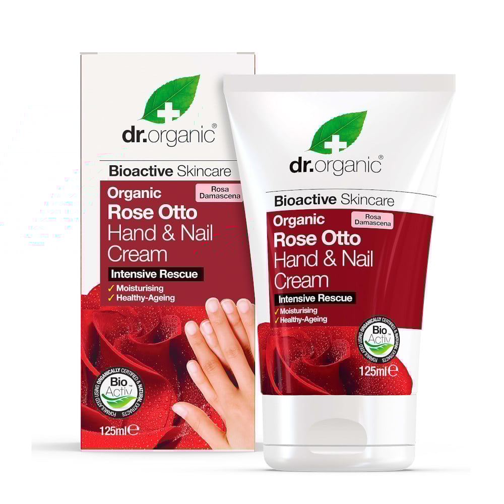 Dr Organic Rose Otto Hand & Nail Cream 125ml