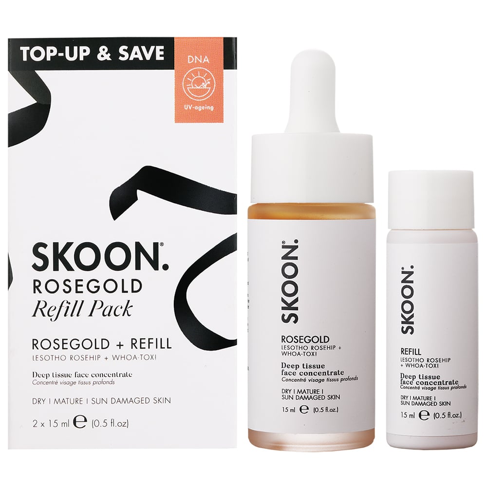 SKOON - ROSEGOLD Deep Tissue Face Concentrate 15ml+15ml Refill