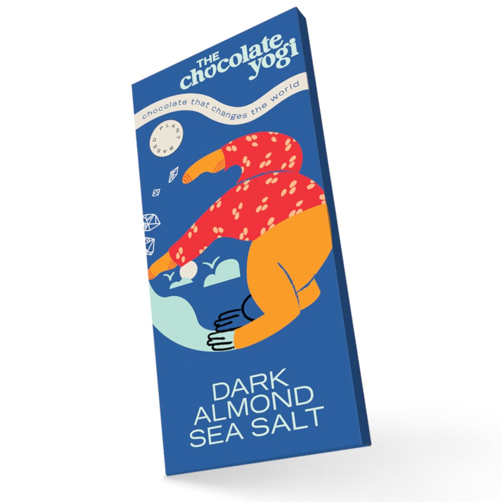 The Chocolate Yogi - Dark Chocolate Almond & Sea Salt 70g