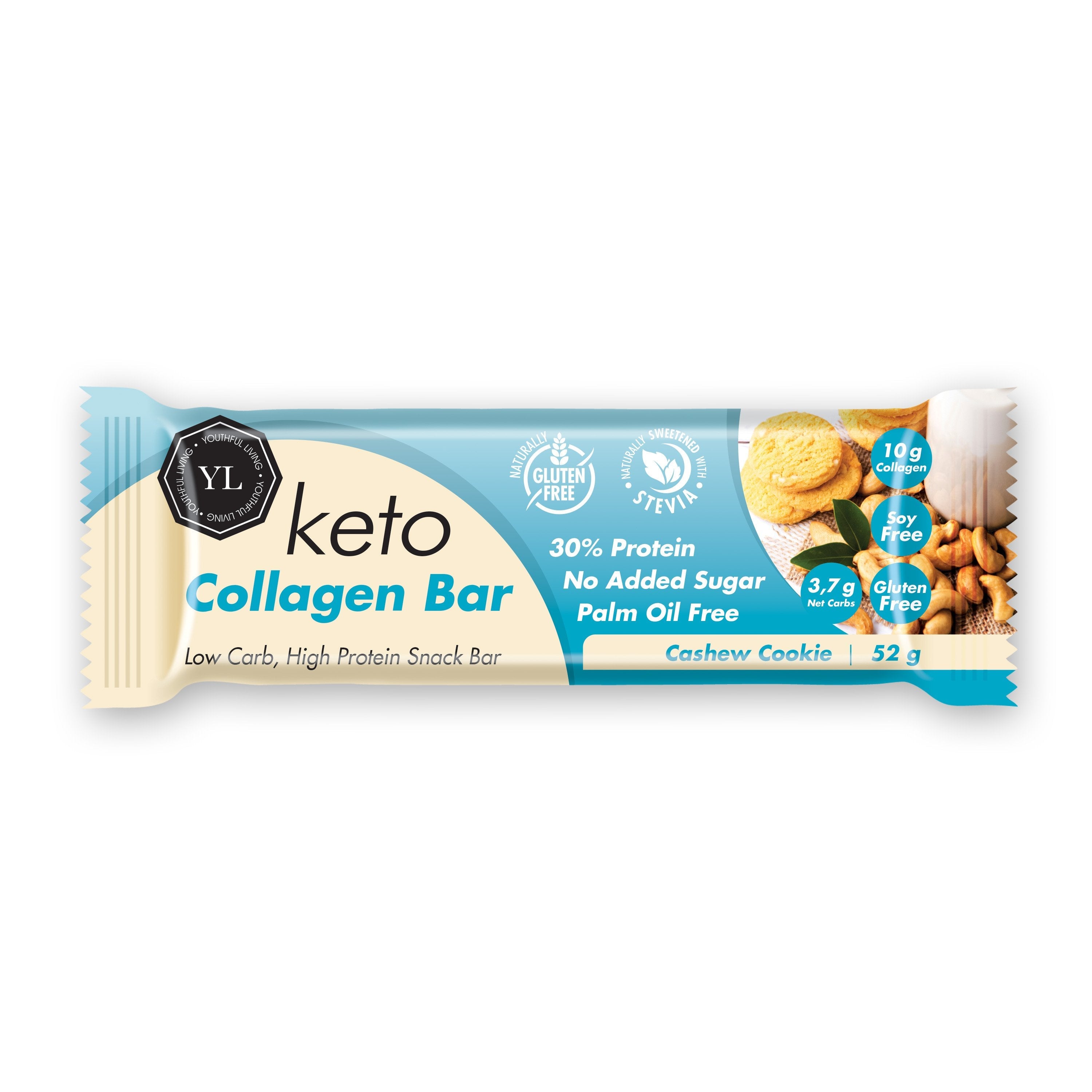 Youthful Living - Bar Keto Collagen Cashew Cookie 52g