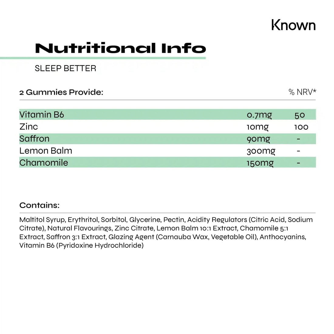 Known - Sleep Better 60s