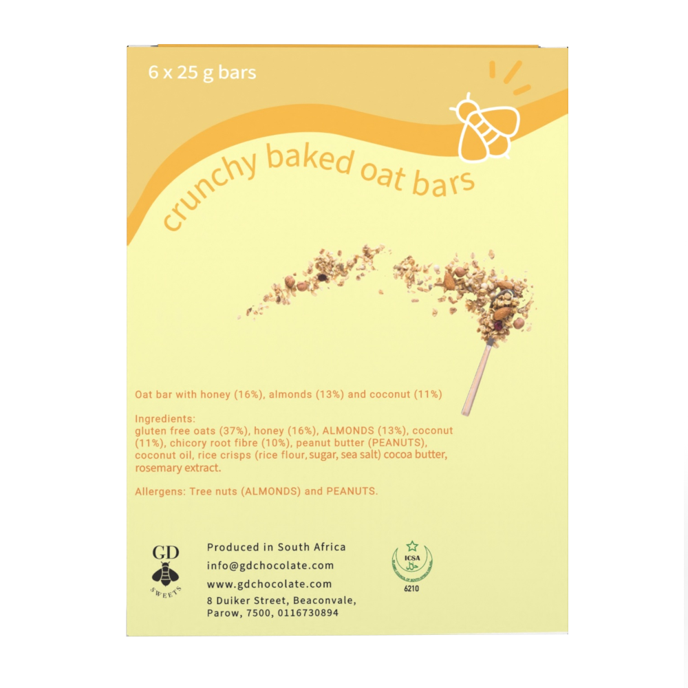 Gayleen's Decadence - Oat Bars Honey Almond Coconut 150g