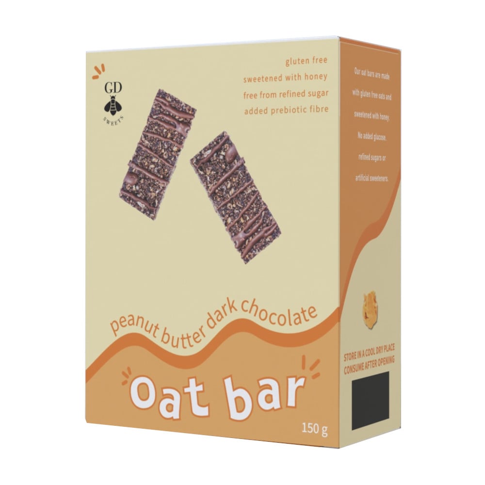 Gayleen's Decadence - Oat Bars Peanut Butter Dark Chocolate 150g