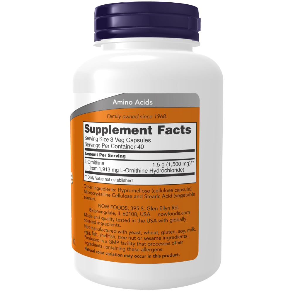 NOW- L-Ornithine 500 mg 120s