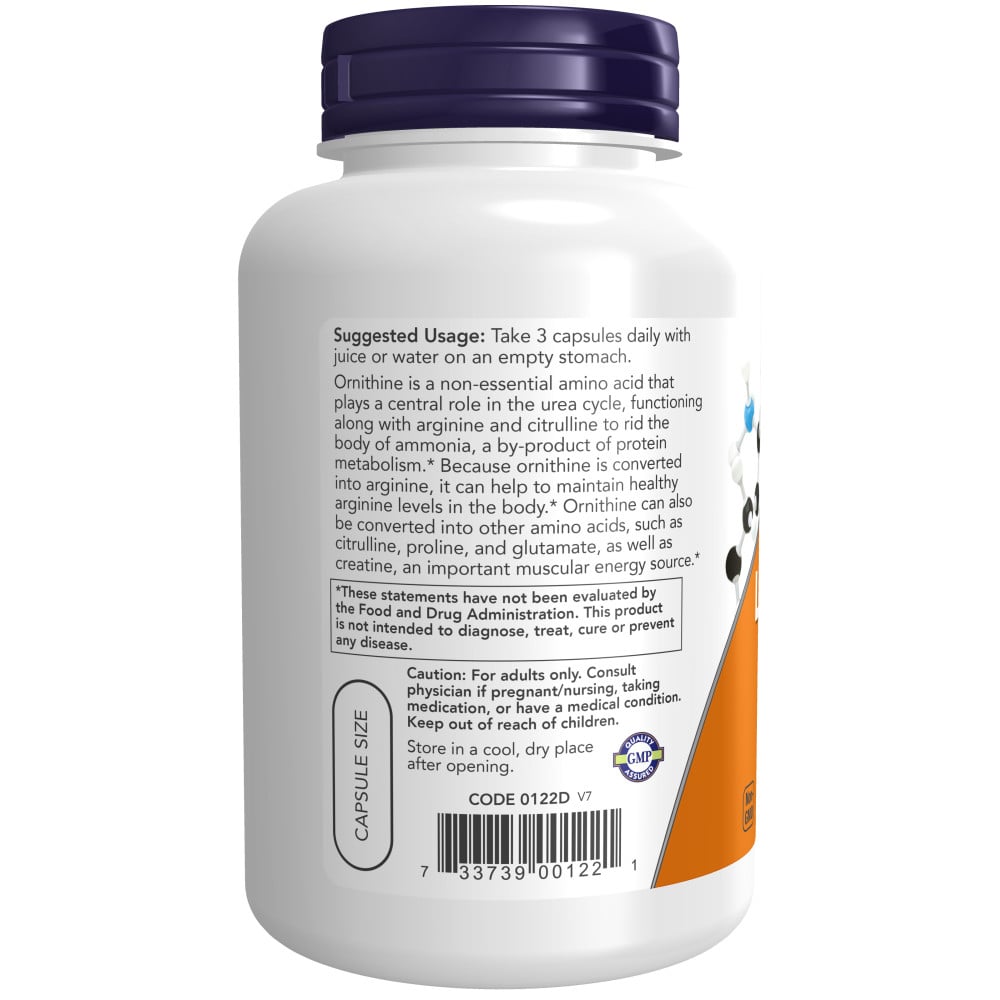 NOW- L-Ornithine 500 mg 120s
