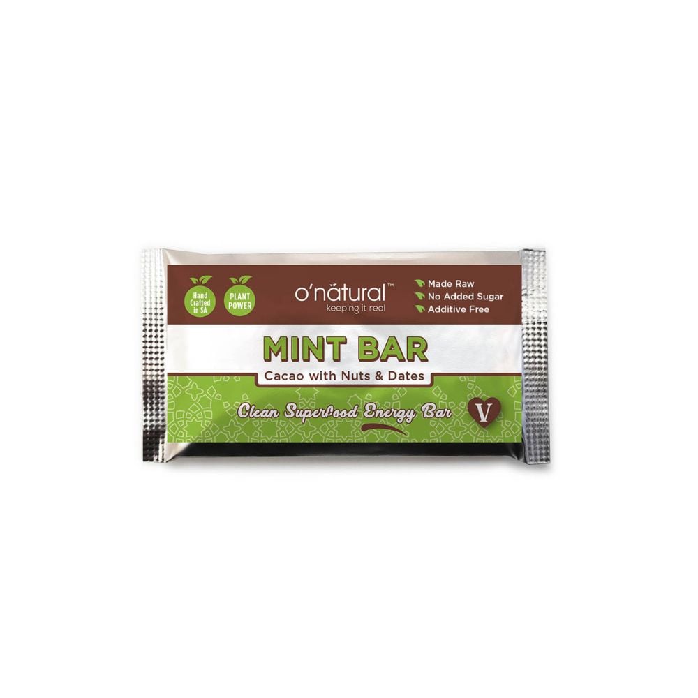 O'Natural - Chocolate Superfood Bar Mint 40g