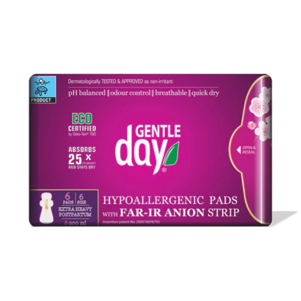 Gentle Day - Organic Pads Postpartum/ Extra Heavy Flow 6s