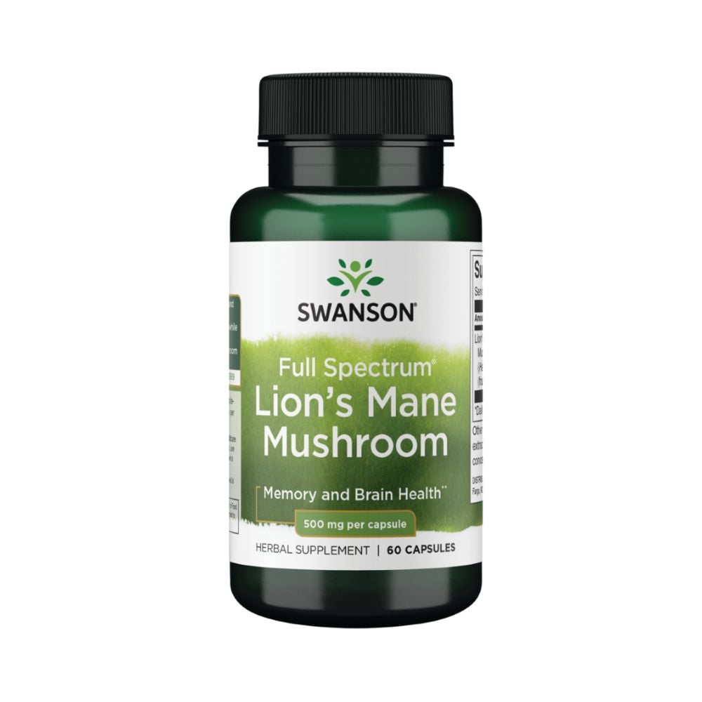 Swanson - Full Spectrum Lions Mane Mushroom 500mg 60s
