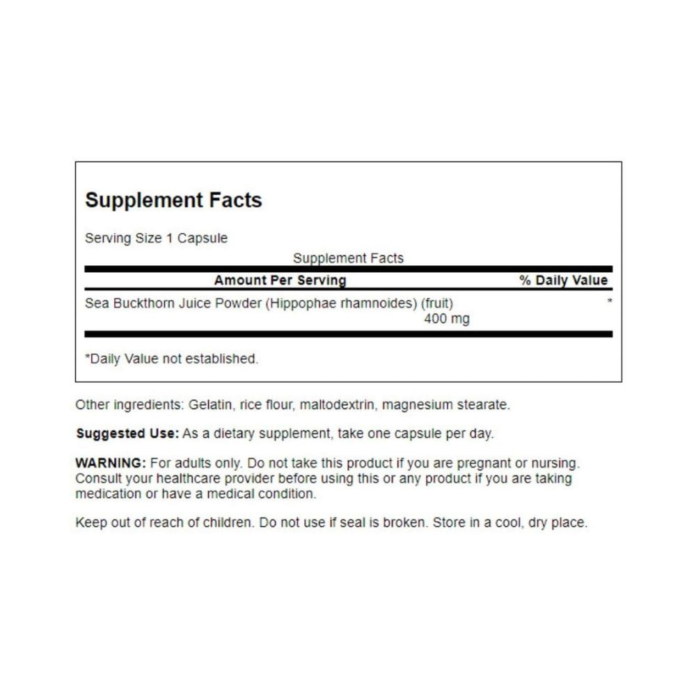 Swanson - Full Spectrum Sea Buckthorn 400mg 60s