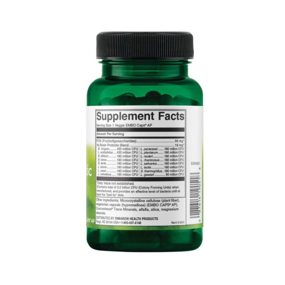 Swanson - Ultimate 16 Strain Probioticwith Fos 3.2 Billion Cfu 60s