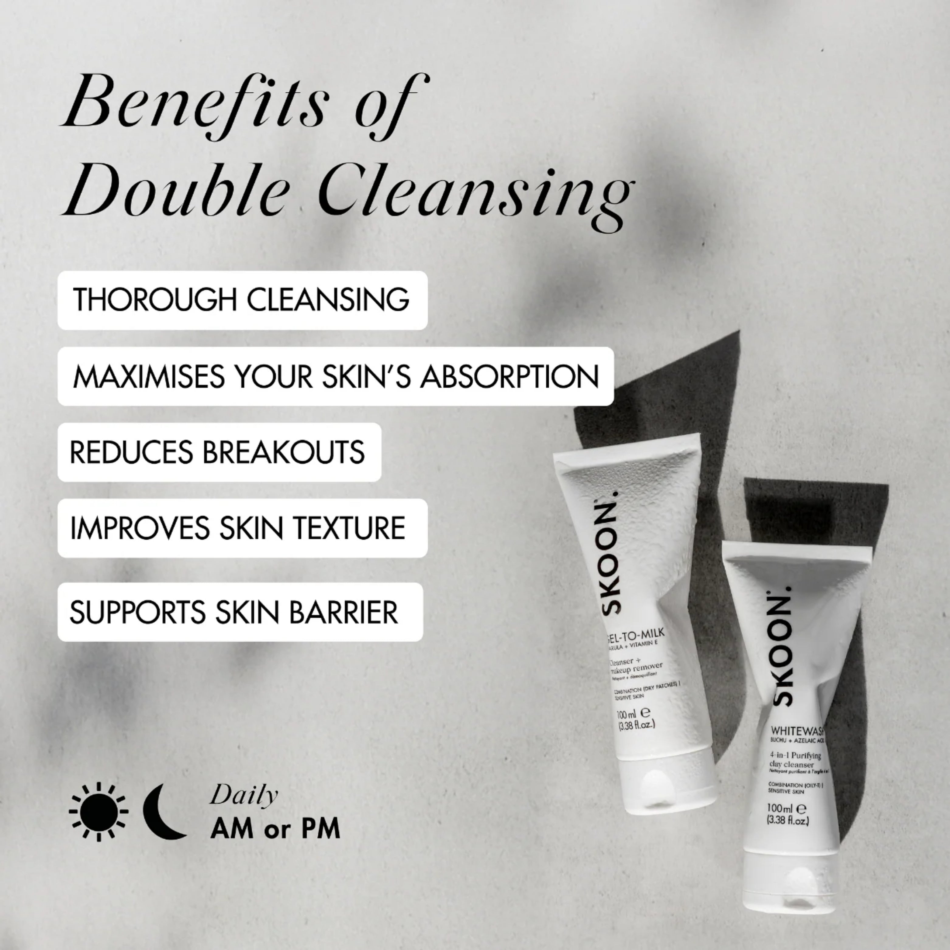 SKOON - Double Cleanse Combo Oily Pack