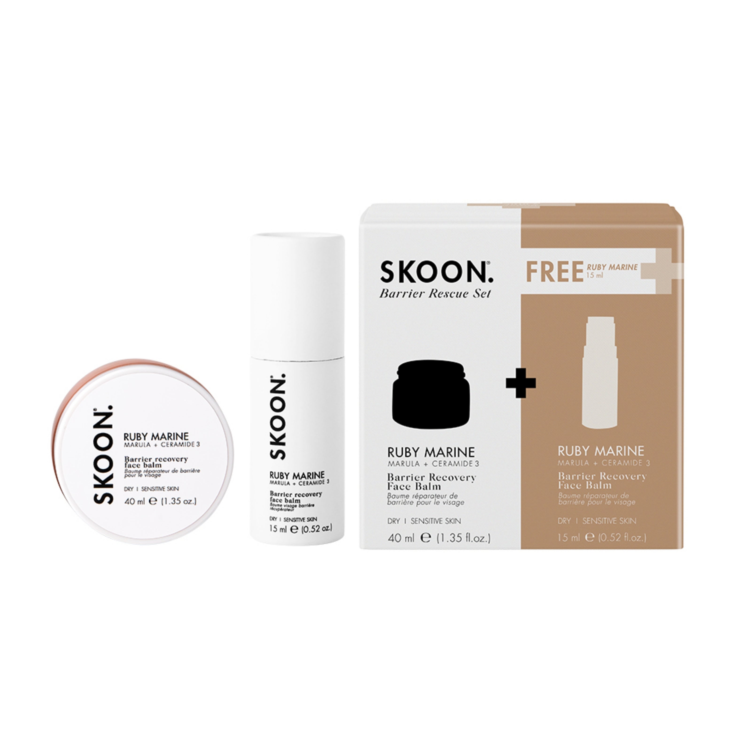 SKOON - Barrier Rescue Set - (Ruby Marine 40ml + Free Stick 15ml)