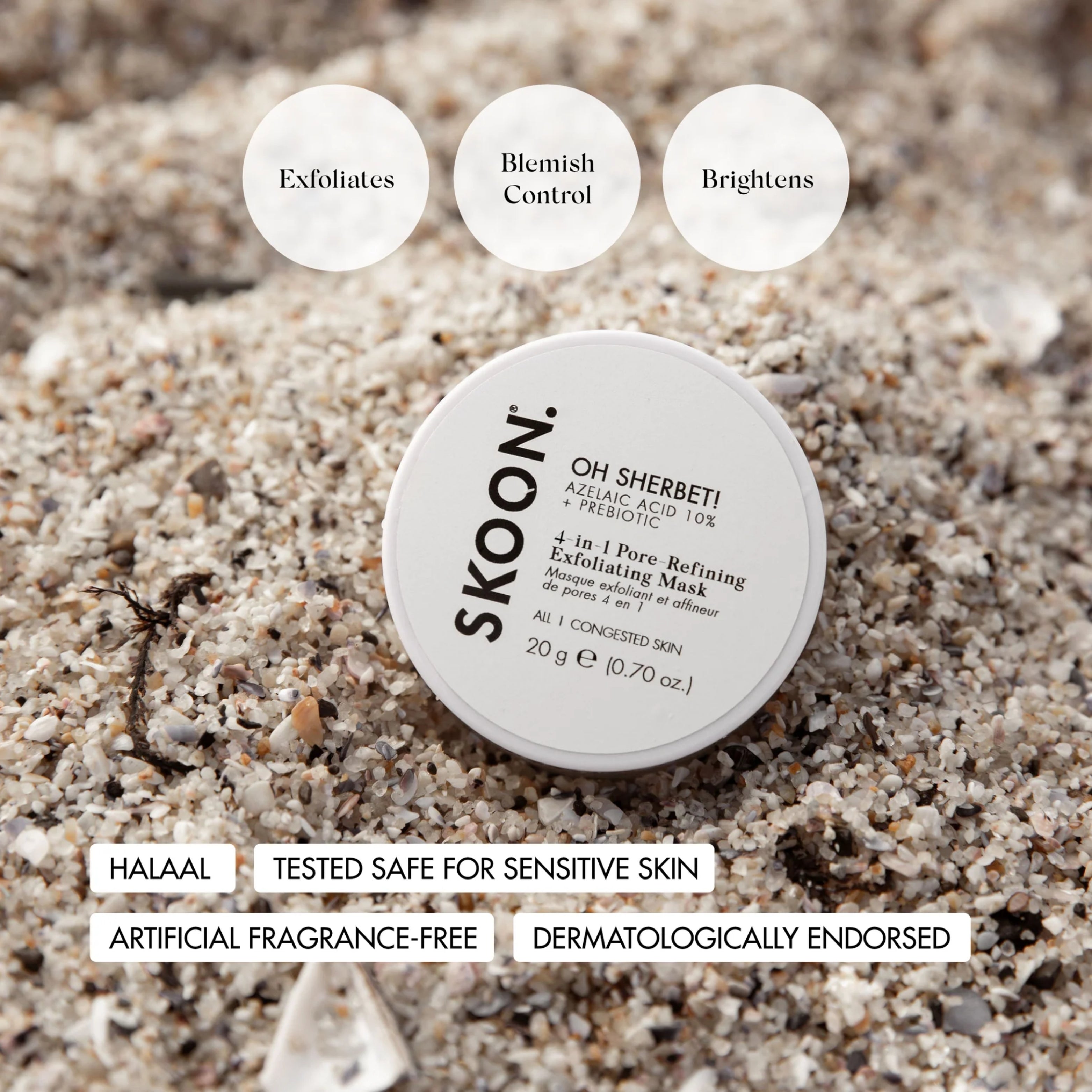 SKOON - Oh Sherbert Azelaic Acid 10% Exfoliating Clay Mask 20g