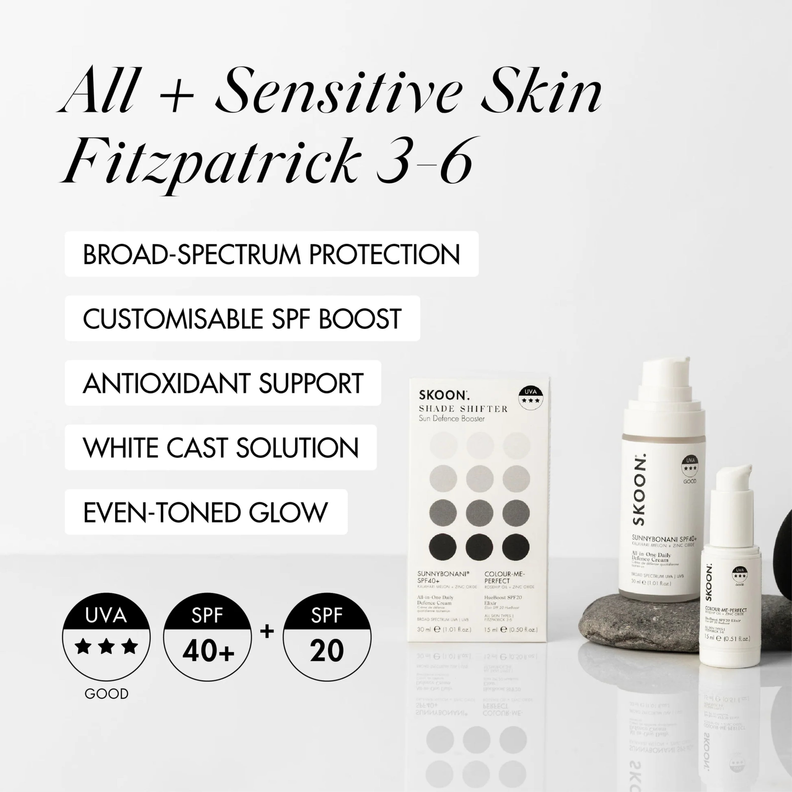 SKOON - Shade Shifter SPF40+ 30ml & SPF Booster 15ml