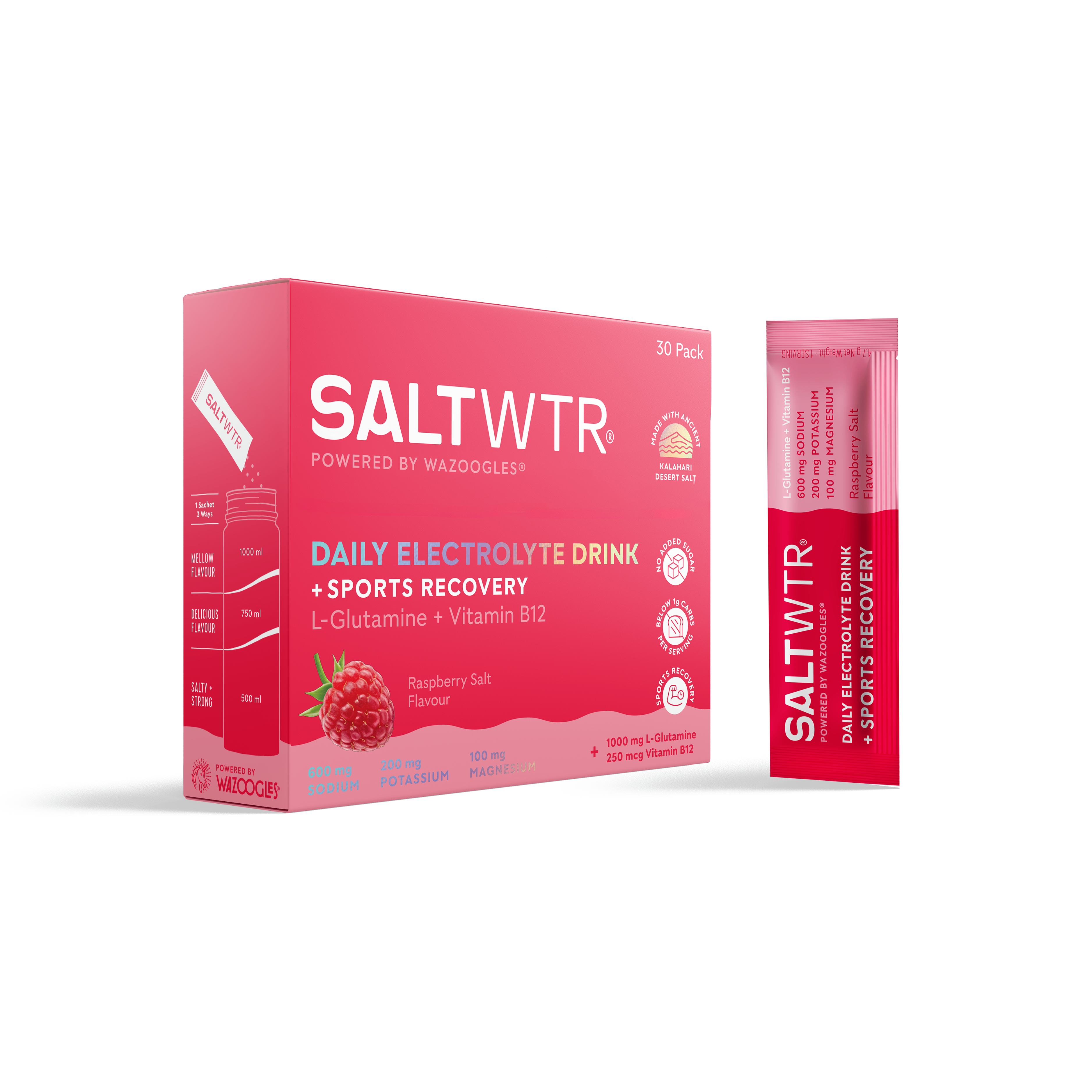 SALTWTR - Electrolytes Raspberry Salt Sports Recovery 30s