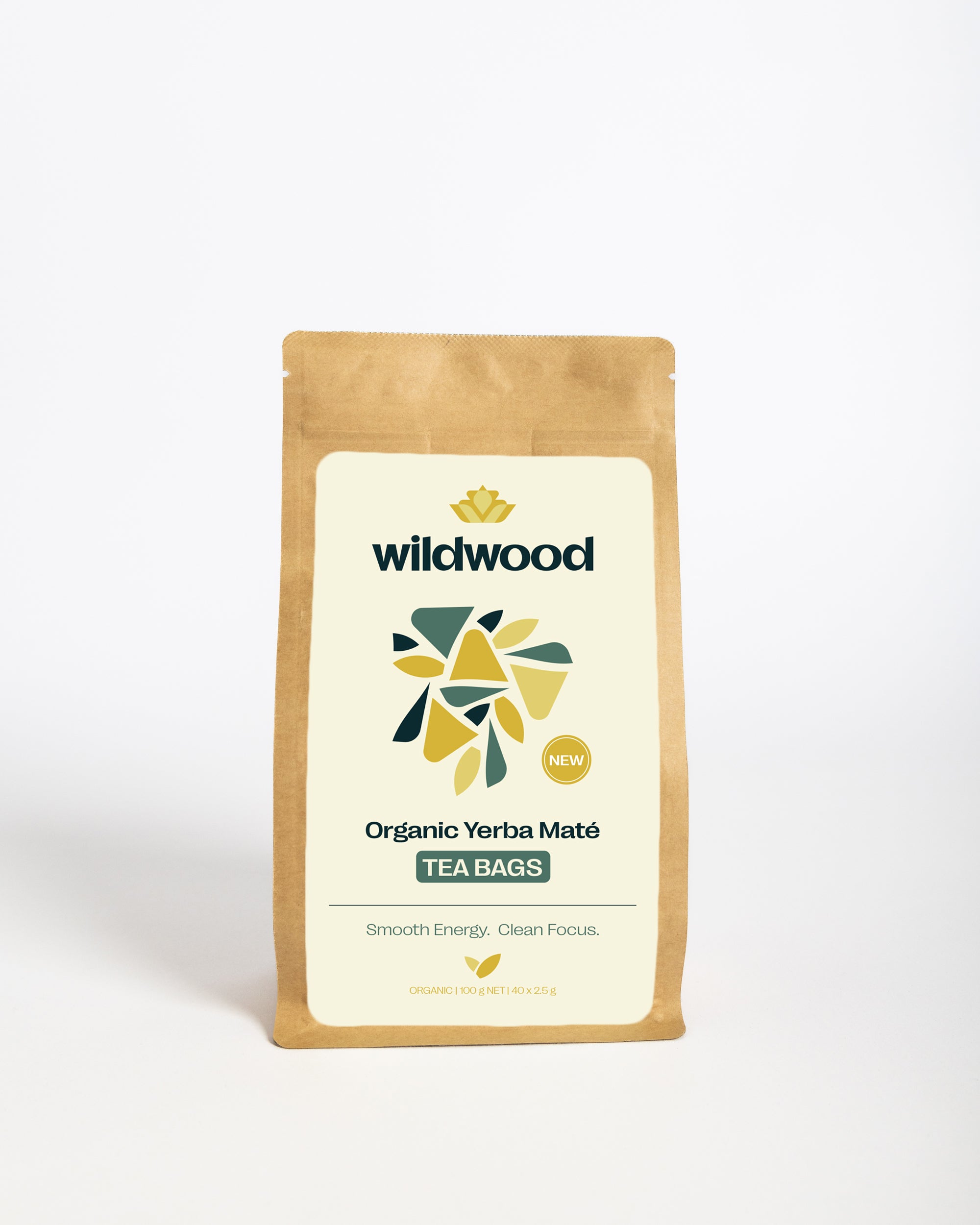 Wildwood Organic Yerba Mate Tea Bags 100g