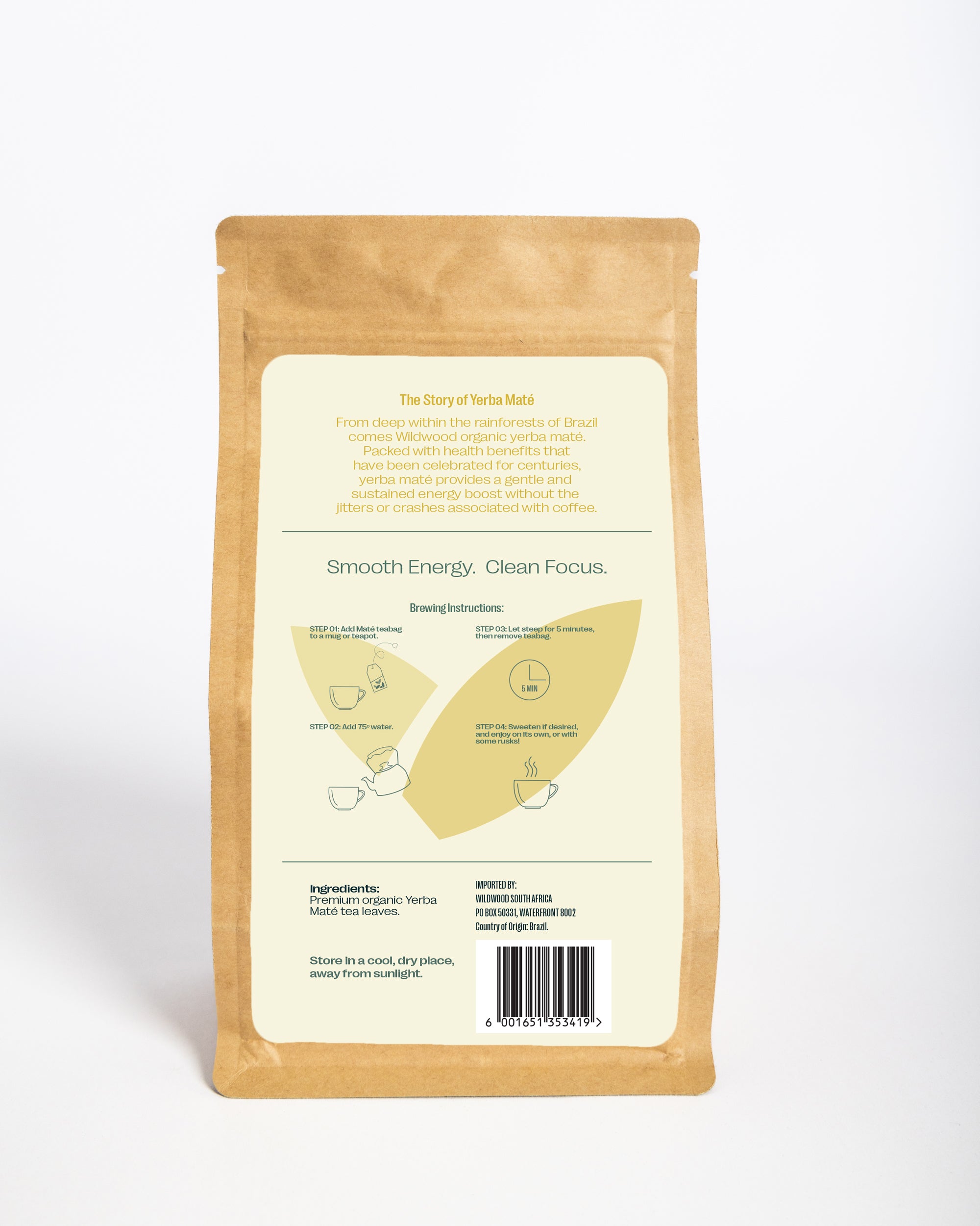 Wildwood Organic Yerba Mate Tea Bags 100g