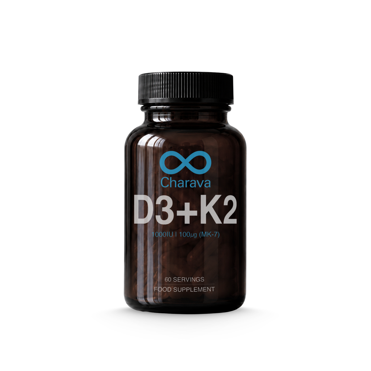 Charava - D3 (1000IU) + K2 (MK-7) (100ug) 60s