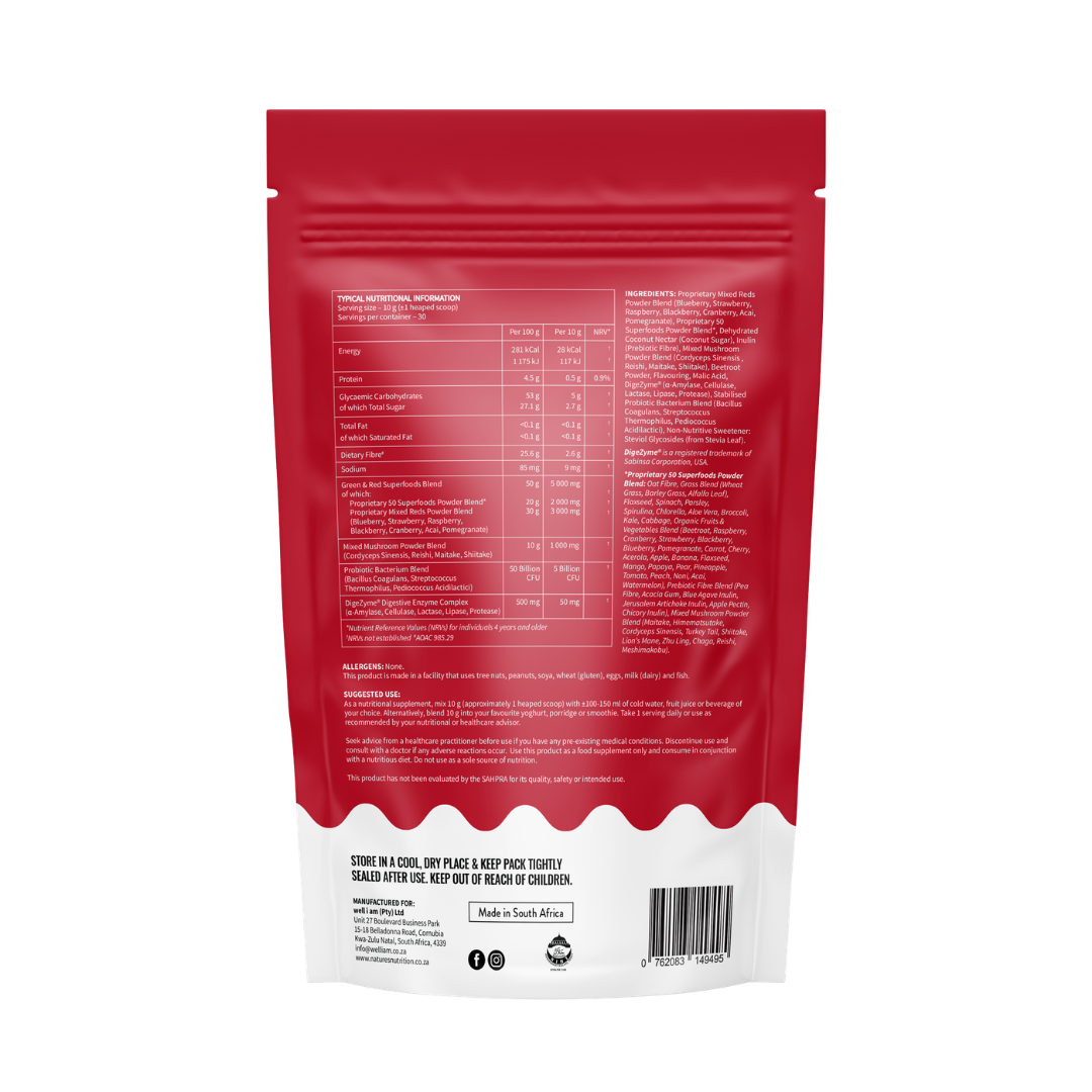 Nature's Nutrition - Superfood Blend Super Reds Concentrate 300g
