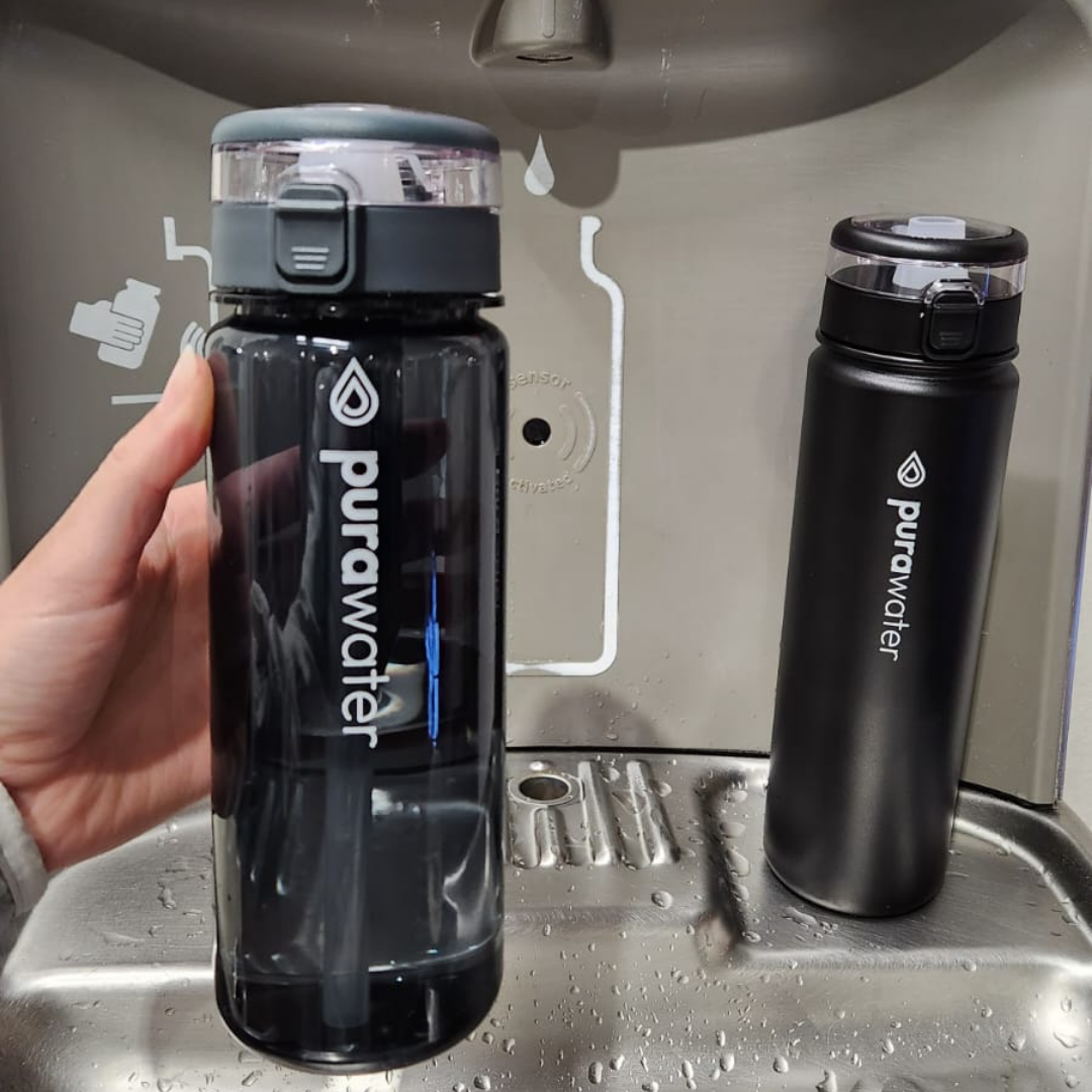 Pura Water - Water Filtering Bottle Stainless Steel 680ml