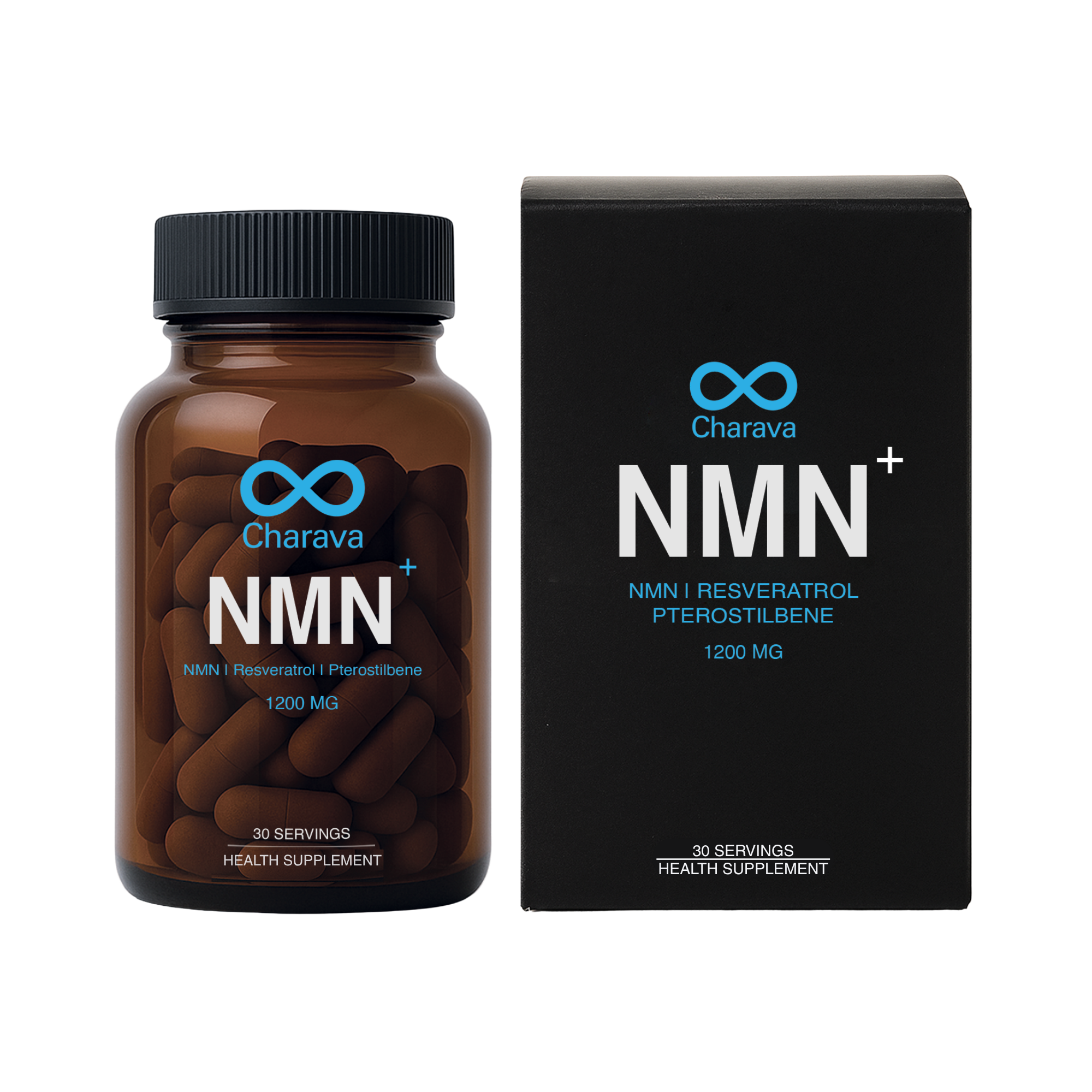 Charava - NMN+ Resveratrol Pterstilbene 1200mg 60s