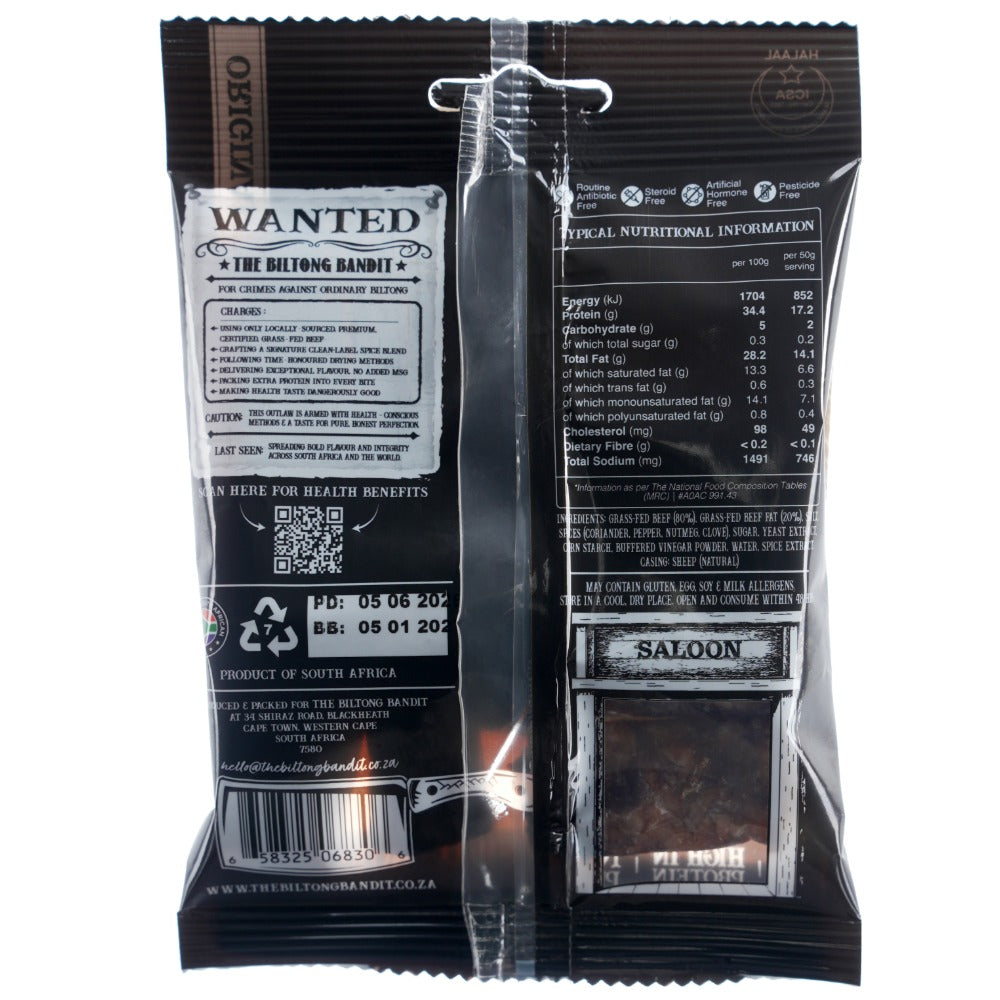 The Biltong Bandit - Free Range Droewors 50g