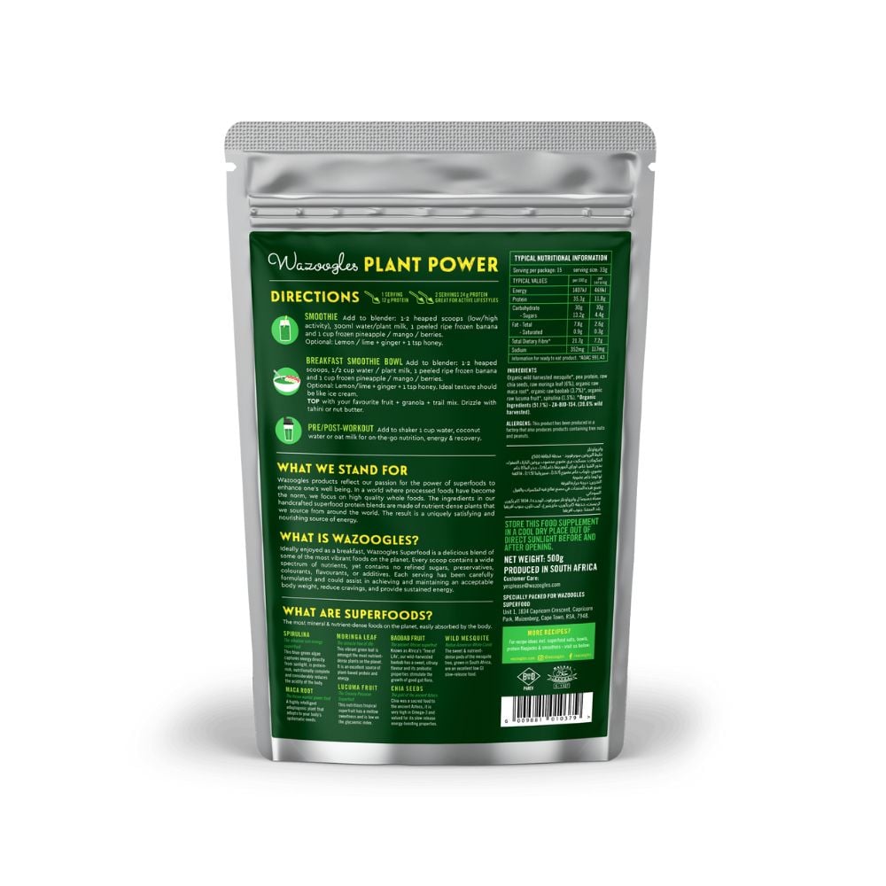 Wazoogles - Superfood Protein Blend Plant Power 500g