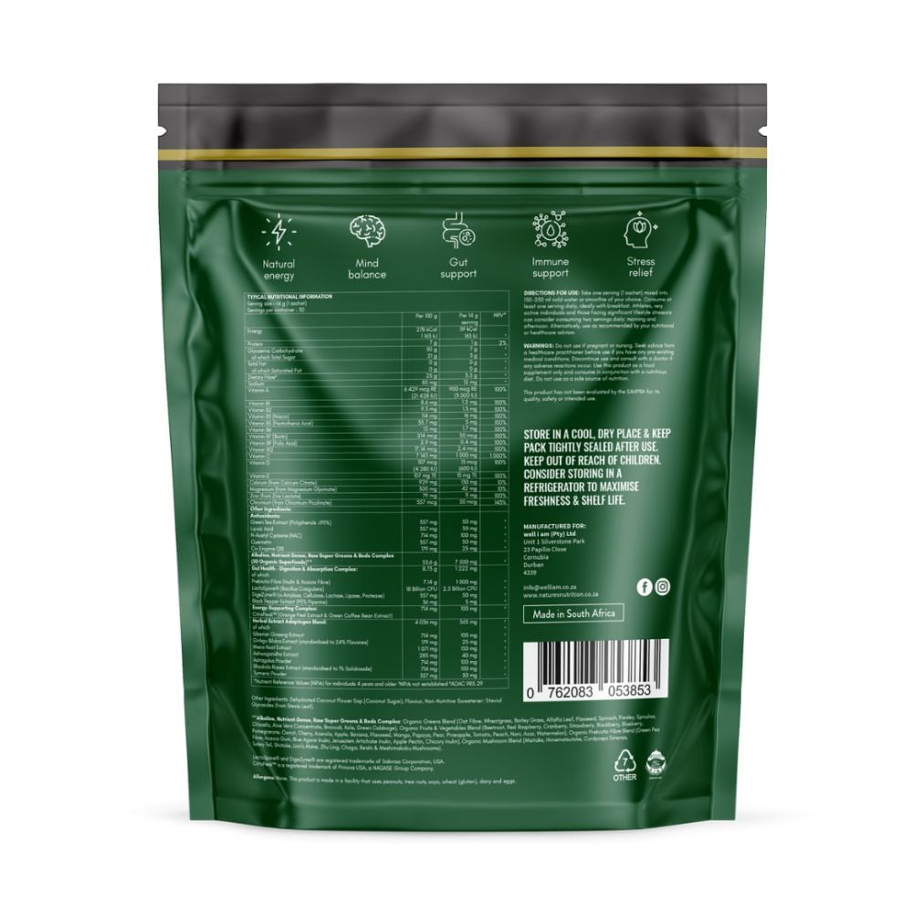 Nature's Nutrition  - Active Greens Sachets 30 x 14g