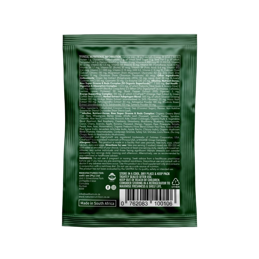 Nature's Nutrition -  Active Greens Sachet 14g