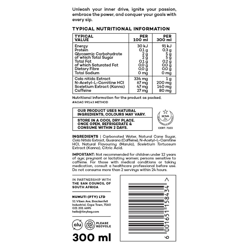 Numuti - Sparkling Drink Thrive Marula 300ml