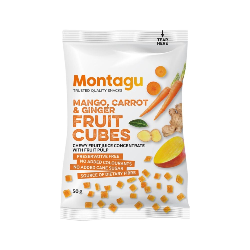Montagu - Fruit Cubes Mango, Carrot & Ginger 50g