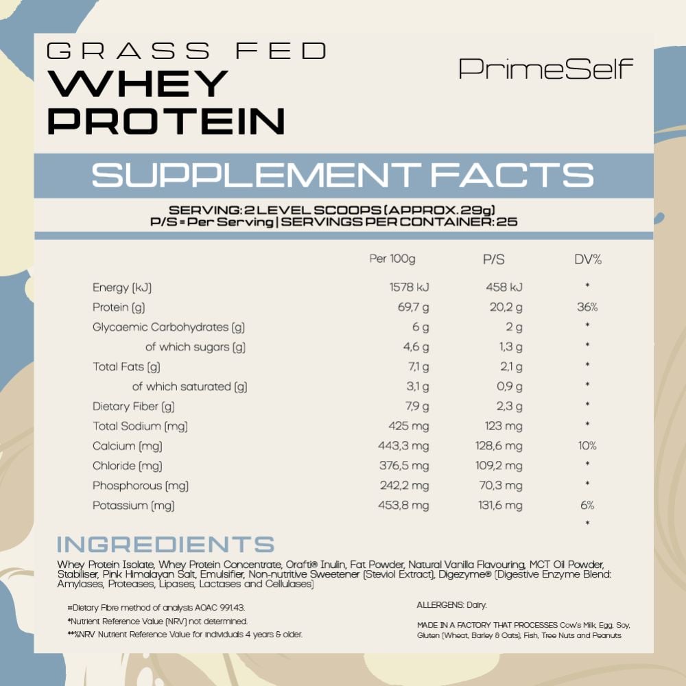 PrimeSelf - Whey Protein Vanilla 725g