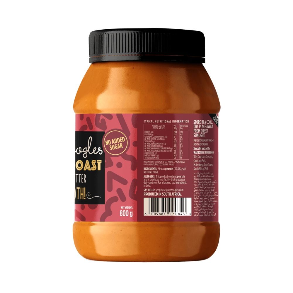 Wazoogles - Peanut Butter Dark Roast Smooth 800g