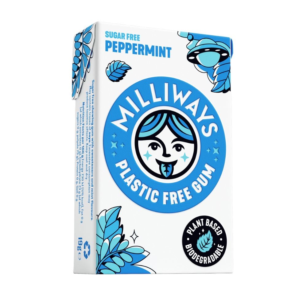 Milliways - Plastic Free Gum Peppermint Power 19g