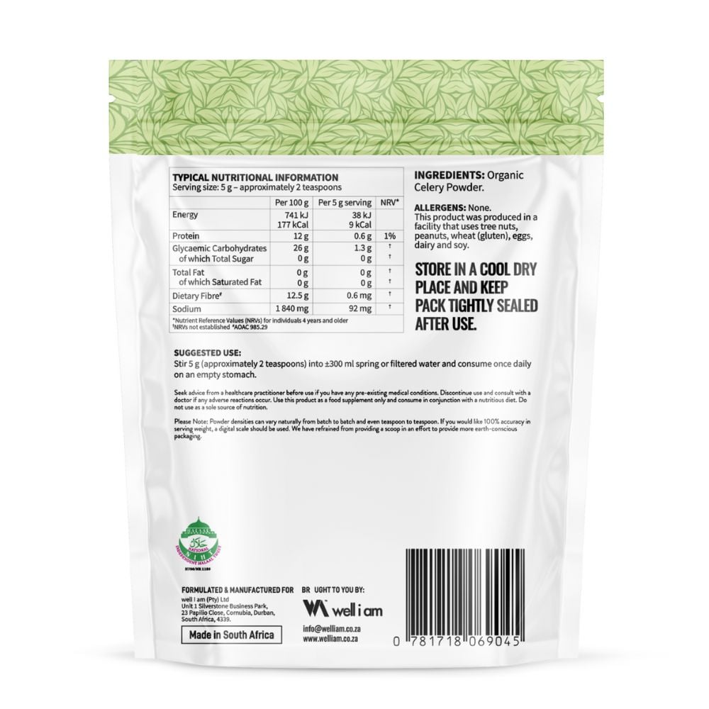 Nature's Nutrition - Celery Powder Organic 250g