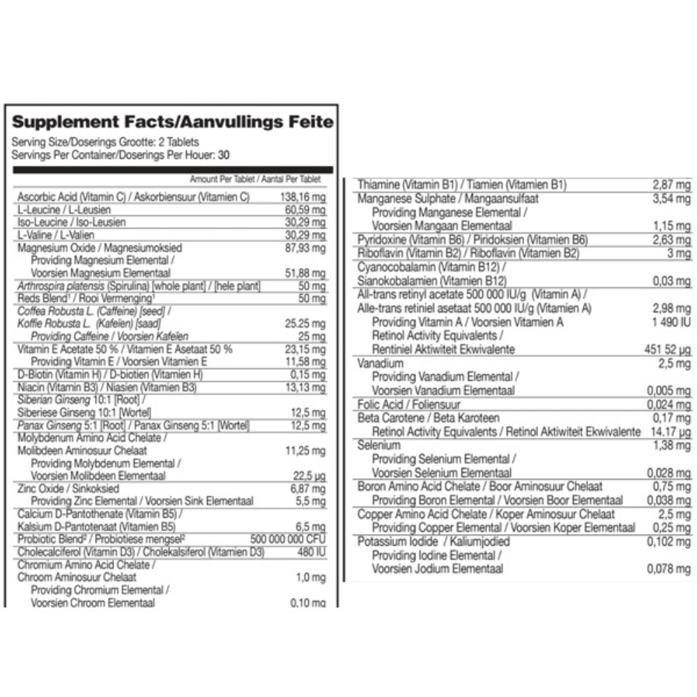 Performance Inspired Nutrition - Active Lifestyle Multivitamin 60s