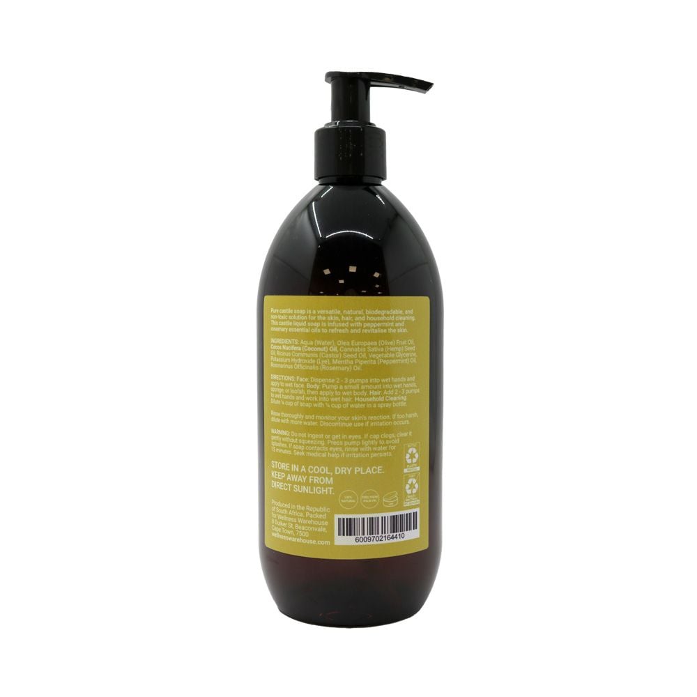Wellness – Radiance Castile Liquid Soap Peppermint & Rosemary 500ml