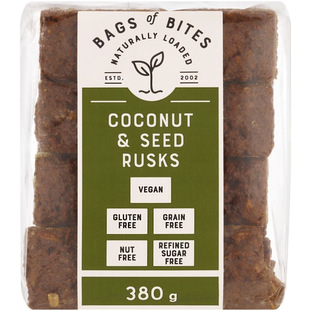 Bags of Bites - Rusks Coconut & Seed 380g