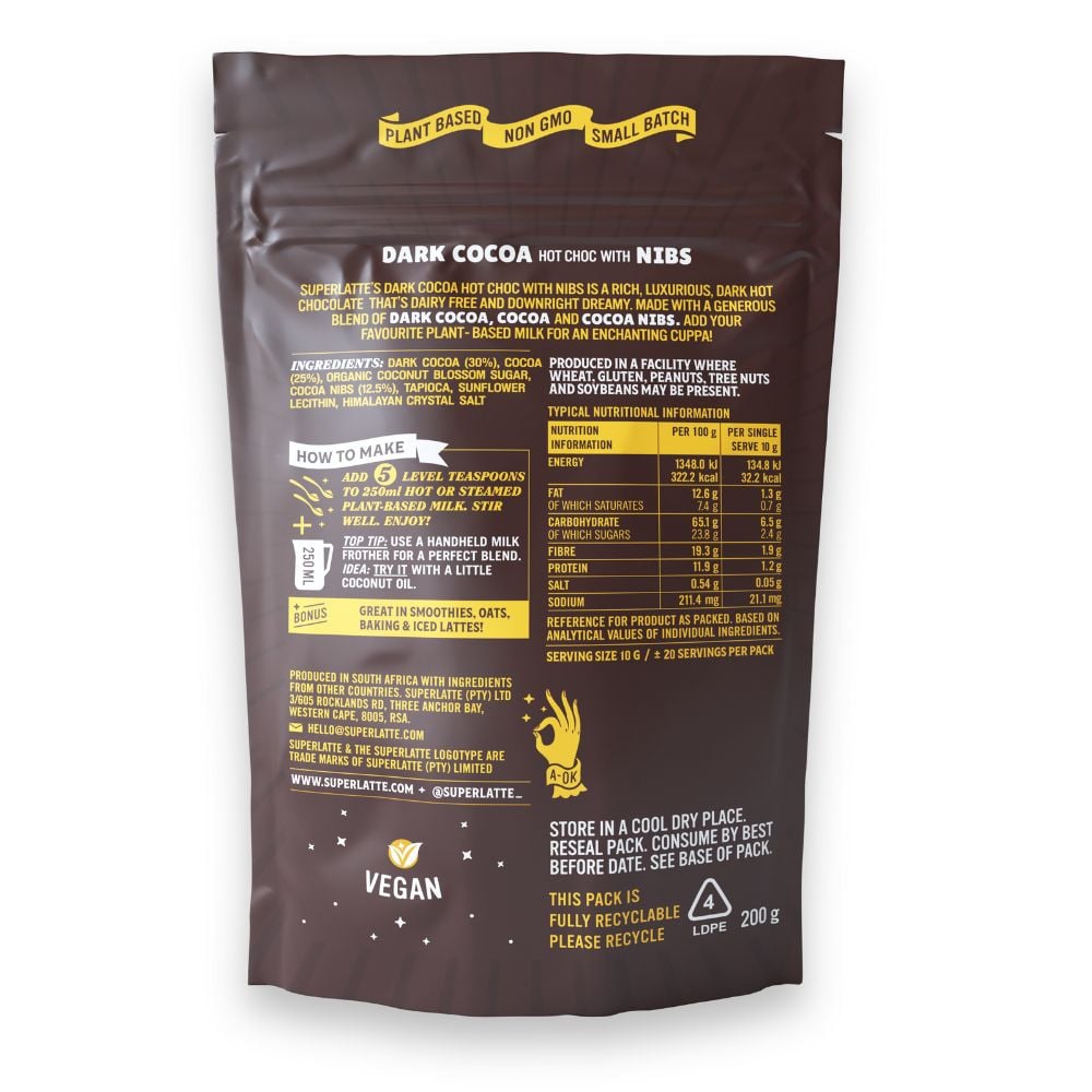 Superlatte - Latte Dark Cocoa with Nibs 200g