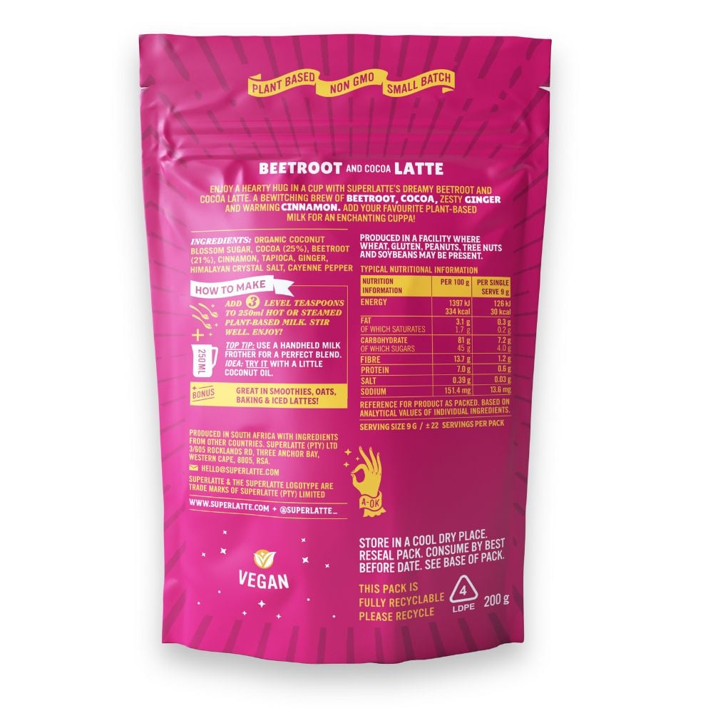Superlatte - Latte Beetroot & Cocoa 200g