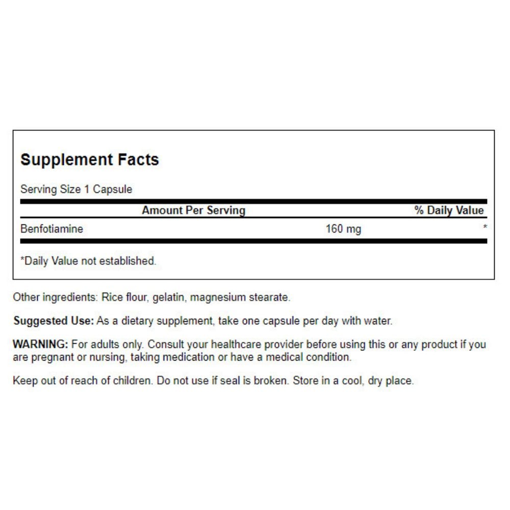 Swanson - Benfotiamine - High Potency 160 mg 60s