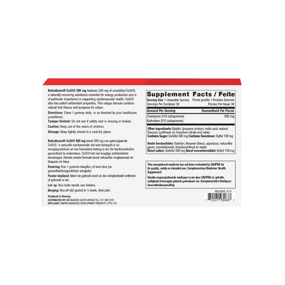 Metagenics - Nutragems CoQ10 300 30s