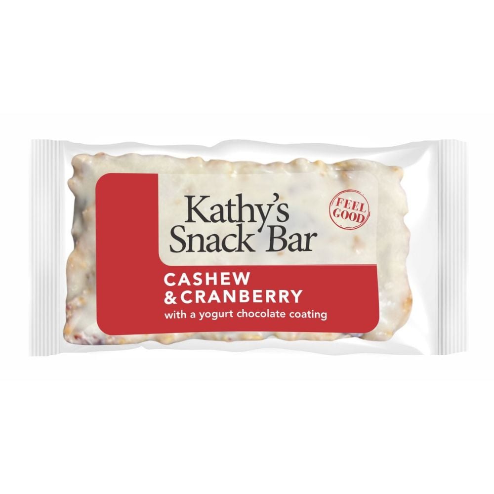Kathy's Kitchen - Snack Bar Cashew & Cranberry Yoghurt Coated 50g