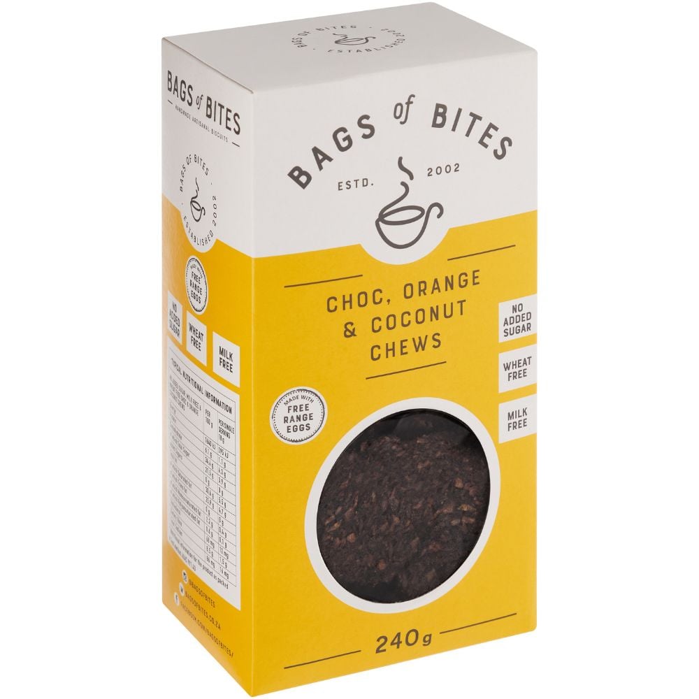 Bags of Bites - Biscuits Chocolate Orange & Coconut 240g