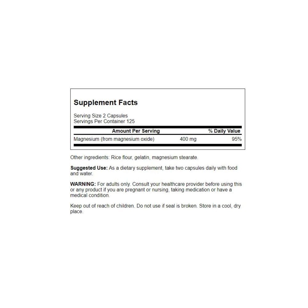 Swanson - Magnesium Oxide 200mg 250s