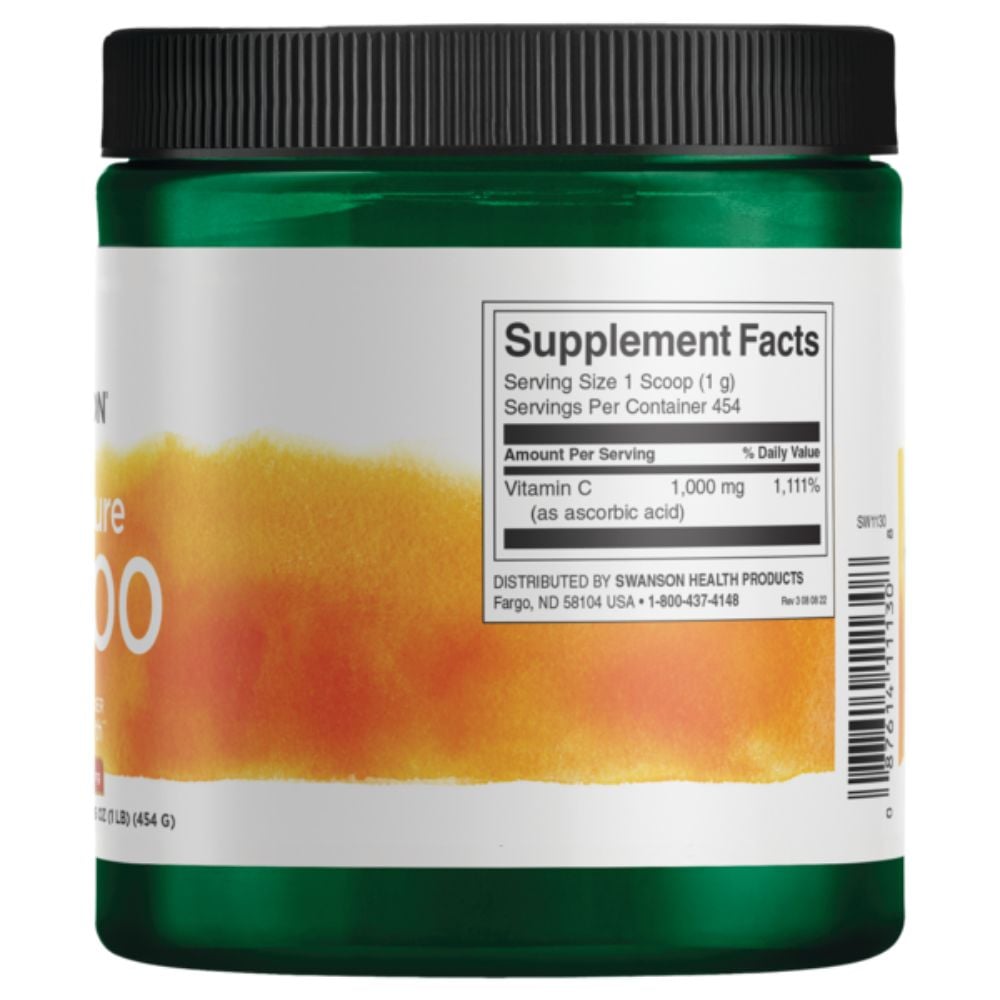 Swanson - 100% Pure C-1000 Vitamin C Powder 1000mg 454g