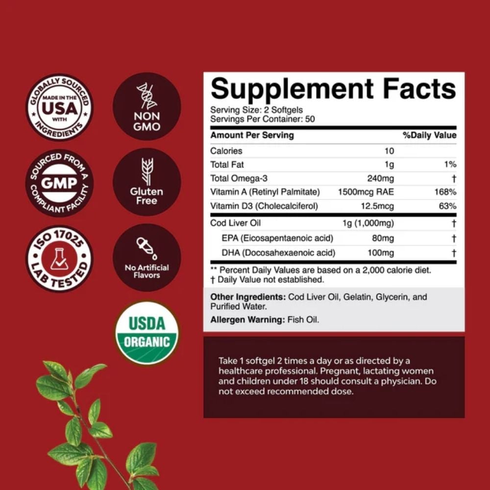 Nature's Craft - Cod Liver Oil 100s