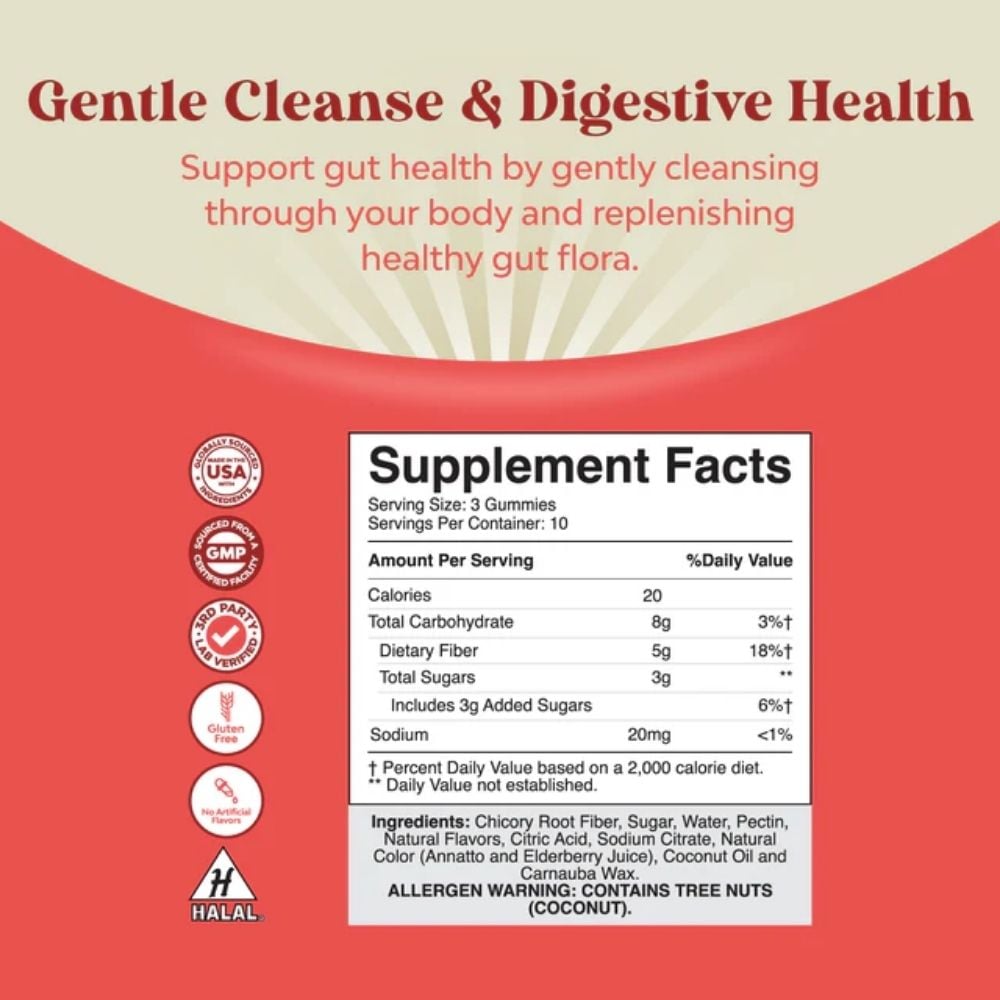 Nature's Craft - Fiber Gummies Orange & Mixed Berry 60s