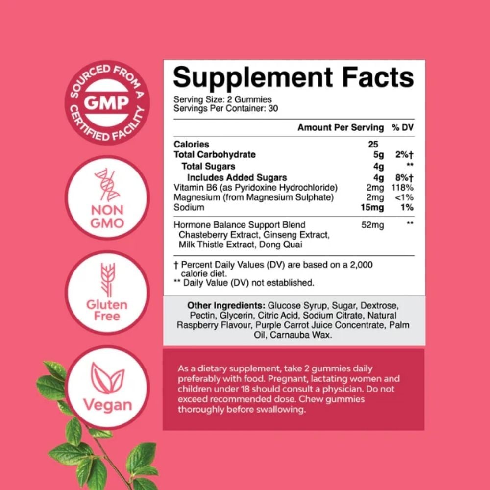 Nature's Craft - Hormone Balance Gummies Raspberry 60s
