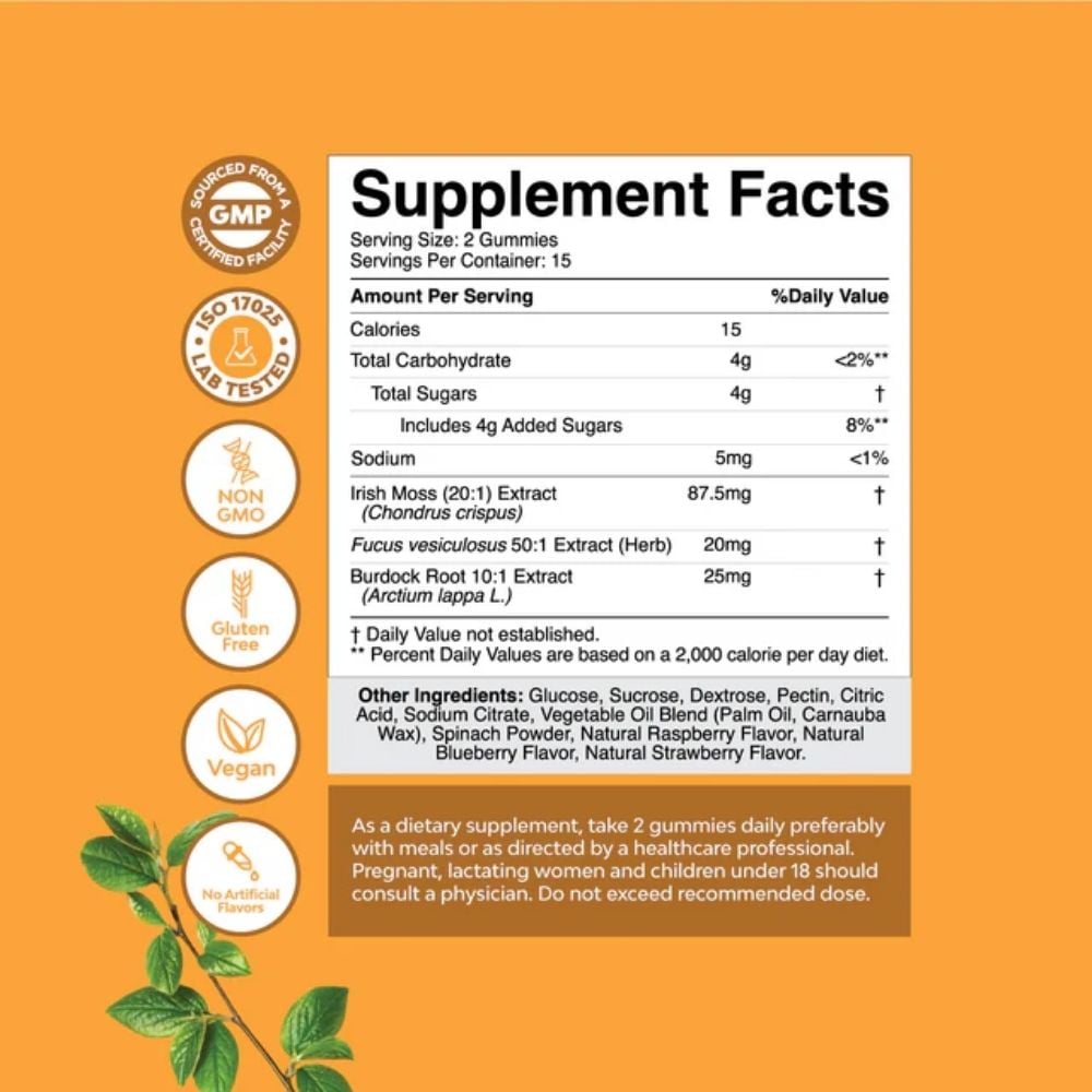 Nature's Craft - Sea Moss Gummies Strawberry & Mixed-Berry 90s